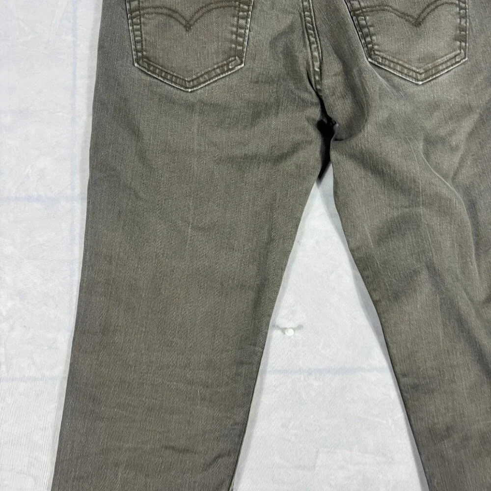 Levi's 511 Men's Straight Leg Jeans Charcoal Gray Denim Zip Fly 5-Pocket W33 L32